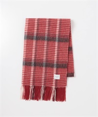 羊毛格紋圍巾(紅色-one-RED)