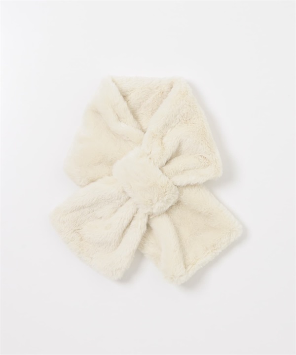 仿皮草短圍巾(奶油色-one-其他白色)