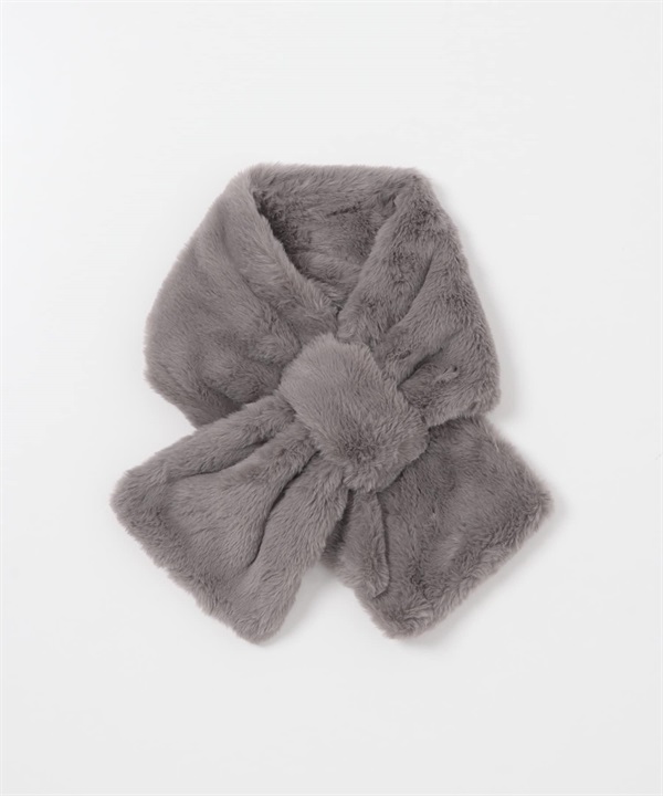 仿皮草短圍巾(灰膚色-one-其他灰色)