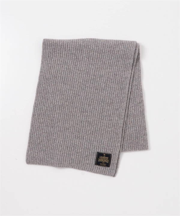 漢密爾頓羊毛羅紋圍巾(混色灰色-one-其他灰色)