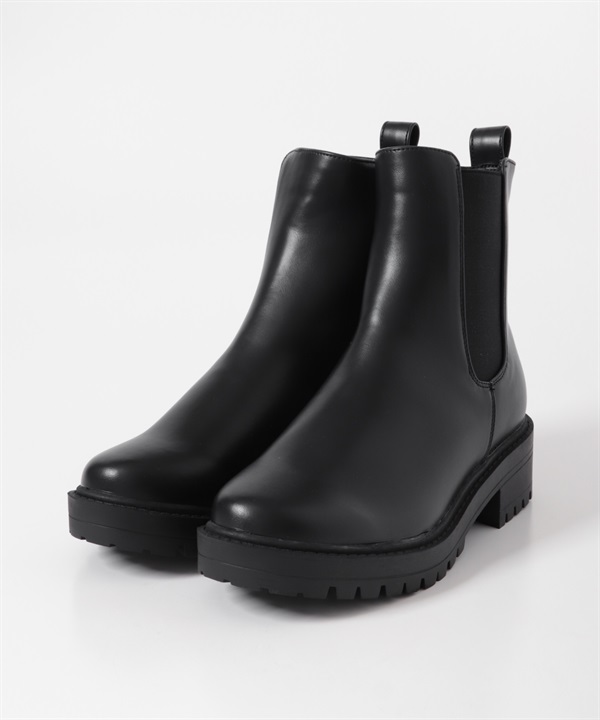 厚底切爾西靴(黑色-36-BLACK)