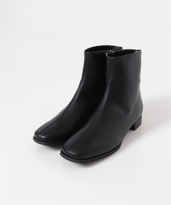 美型內增高短靴(黑色-36-BLACK)