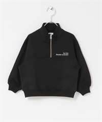 半拉鍊空氣層套衫(KIDS)(黑色-120-BLACK)