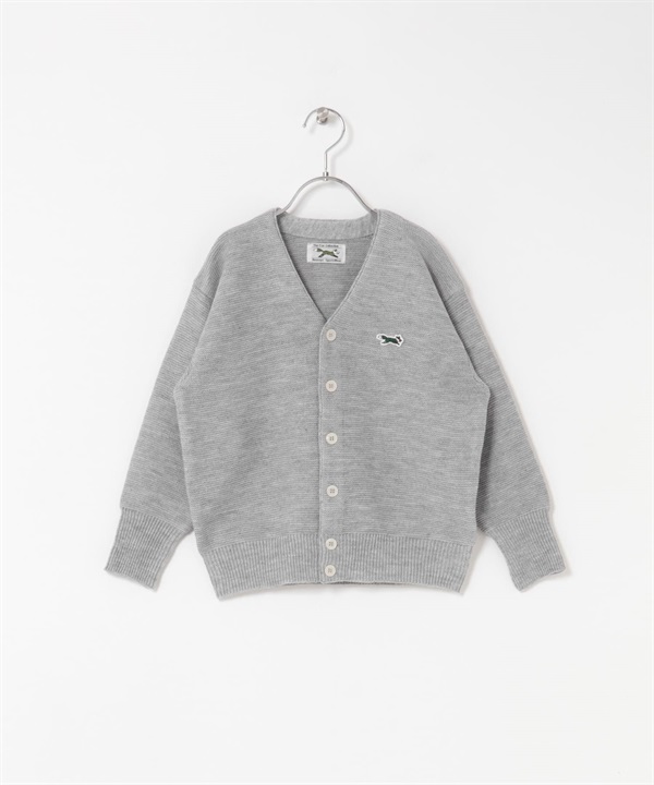 【別注】PENNEYS / THE FOX 刺繡V領開襟衫(KIDS)(灰色-120-其他灰色)