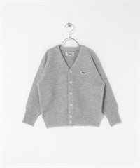 【別注】PENNEYS / THE FOX 刺繡V領開襟衫(KIDS)(灰色-120-其他灰色)