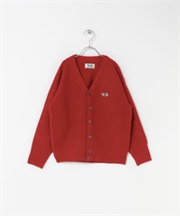 【別注】PENNEYS / THE FOX 刺繡V領開襟衫(KIDS)(紅色-120-RED)