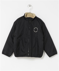 雙面穿絨毛夾克(KIDS)(黑色x膚色-120-其他黑色)