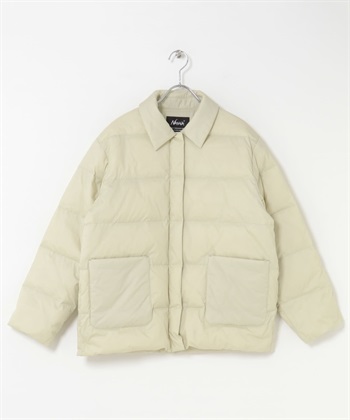 【別注】NANGA / 巴爾瑪肯領輕量羽絨外套(象牙白-one-IVORY)