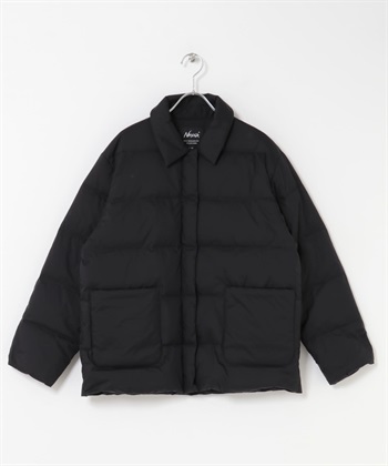 【別注】NANGA / 巴爾瑪肯領輕量羽絨外套(黑色-one-BLACK)