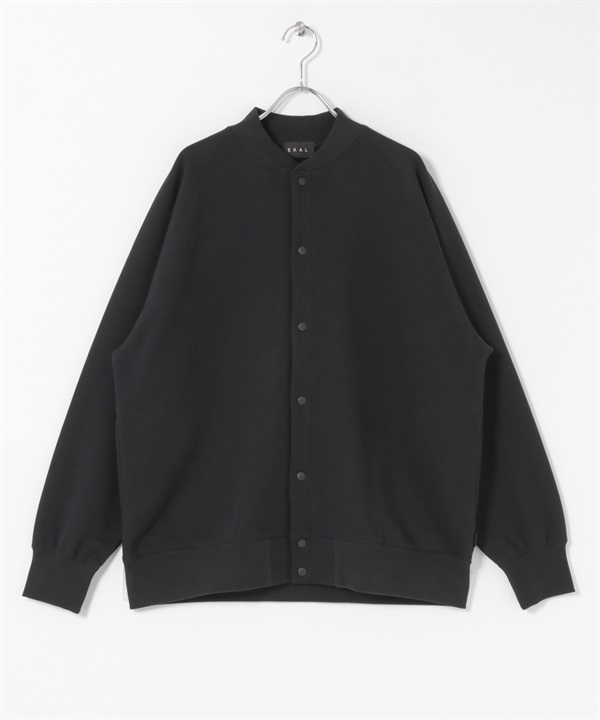 EKAL / UR TECH毛圈開襟衫(黑色-M-BLACK)