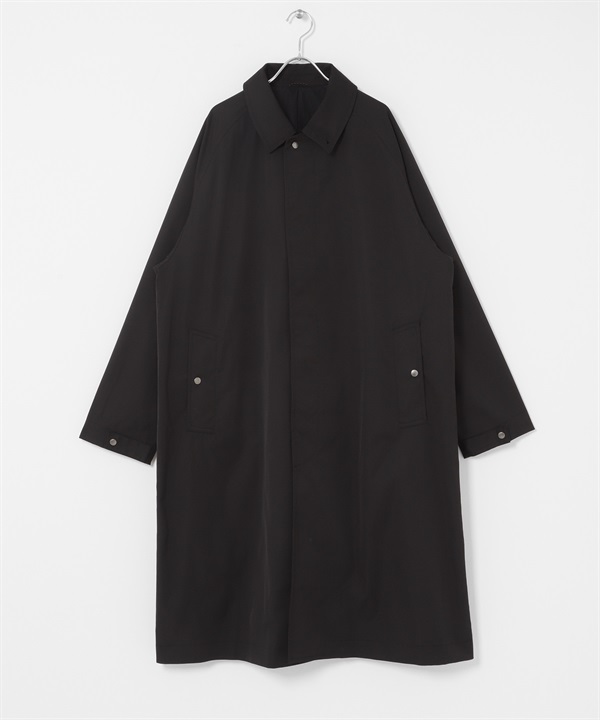 EKAL / SOLOTEX®斜紋A字剪裁大衣(黑色-M-BLACK)