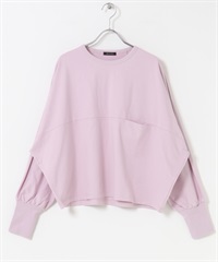 EKAL / 剪接蝙蝠袖上衣(粉紅色-one-PINK)