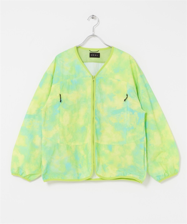 EKAL / UR TECH尼龍拉鍊開襟衫(湖水黃綠-one-其他綠色)