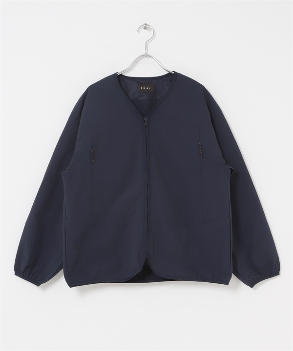 EKAL / UR TECH尼龍拉鍊開襟衫(藏青色-one-NAVY)