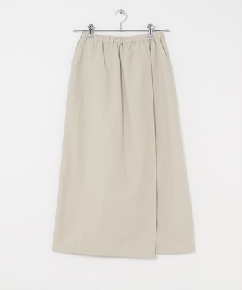 EKAL / UR TECH尼龍仿圍裹裙(膚色-one-BEIGE)