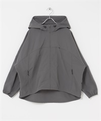 EKAL / UR TECH尼龍拉鍊連帽外套(石墨灰-one-GRAY)