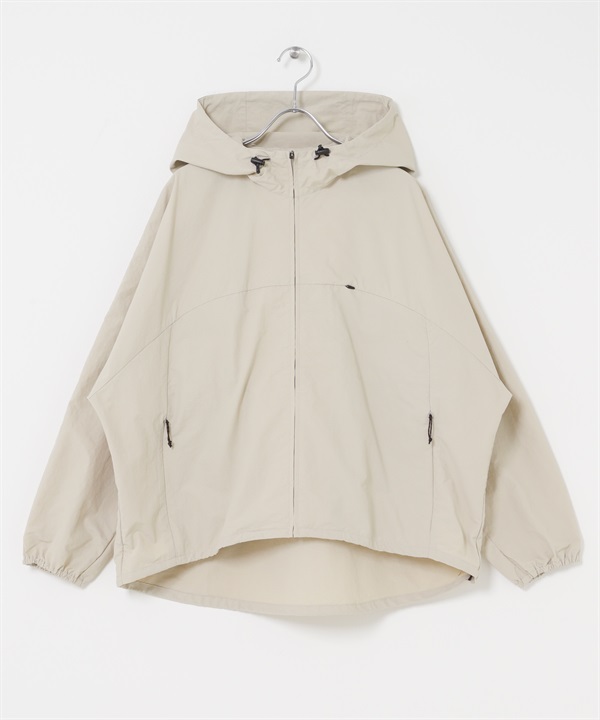EKAL / UR TECH尼龍拉鍊連帽外套(膚色-one-BEIGE)