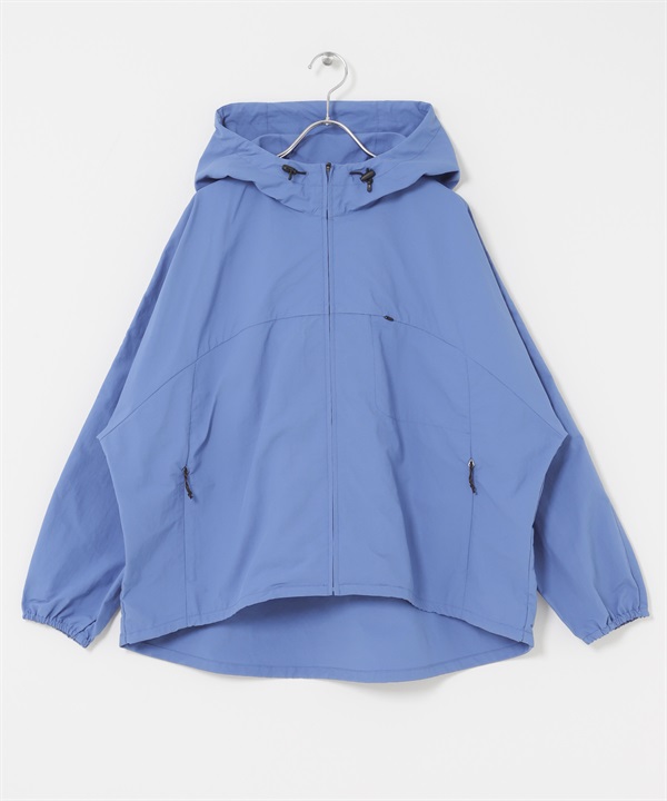 EKAL / UR TECH尼龍拉鍊連帽外套(湖水藍-one-LIGHT BLUE)