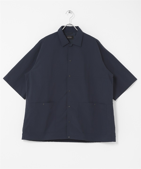EKAL / UR TECH 尼龍短袖襯衫(藏青色-M-NAVY)