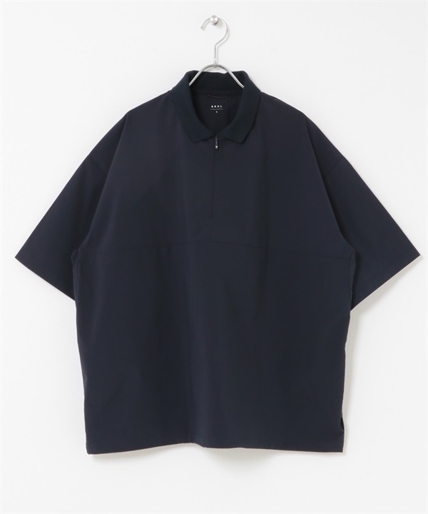 EKAL / SOLOTEX®涼感速乾短袖套頭襯衫(藏青色-M-NAVY)