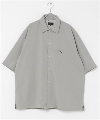 EKAL / SMOOTH WOOLY LIKE 速乾短袖襯衫(淺灰色-M-LIGHT GRAY)