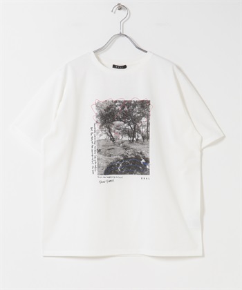 EKAL / 相片印花短袖T恤(白色-one-WHITE)
