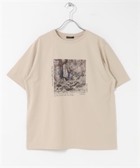 EKAL / 相片印花短袖T恤(膚色-one-BEIGE)