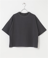 EKAL / UR TECH 柔滑涼感LOGO刺繡T恤(炭灰色-one-CHARCOAL GRAY)