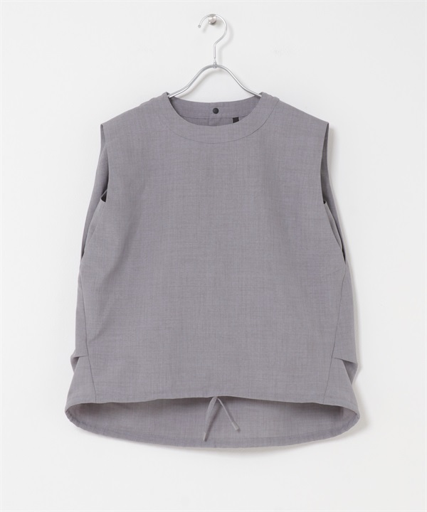EKAL / UR TECH DRYLUXE 強撚法式袖罩衫(灰色-one-GRAY)