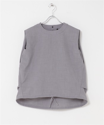 EKAL / UR TECH DRYLUXE 強撚法式袖罩衫(灰色-one-GRAY)