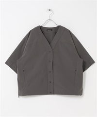 EKAL / SOLOTEX®短袖棒球襯衫開襟衫(石墨灰-one-CHARCOAL GRAY)