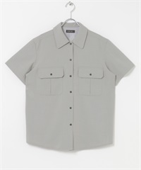 EKAL / SMOOTH WOOLY LIKE獵裝襯衫(淺灰色-one-LIGHT GRAY)