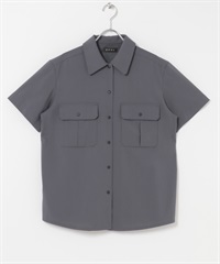 EKAL / SMOOTH WOOLY LIKE獵裝襯衫(炭灰色-one-CHARCOAL GRAY)