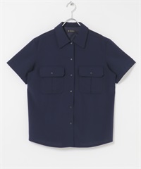 EKAL / SMOOTH WOOLY LIKE獵裝襯衫(藏青色-one-NAVY)