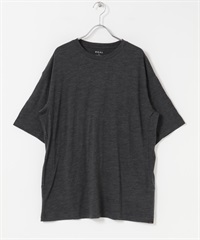 EKAL / 美麗諾羊毛短袖T恤(炭灰色-M-CHARCOAL GRAY)