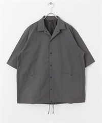 EKAL / 超輕防潑水尼龍短袖襯衫(炭灰色-M-GRAY)