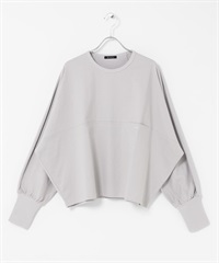 剪接蝙蝠袖上衣(淺灰色-one-LIGHT GRAY)