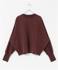 剪接蝙蝠袖上衣(磚紅色-one-其他紅色)