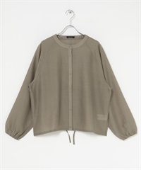 EKAL / 透膚罩衫式開襟衫(灰膚色-one-其他膚色)