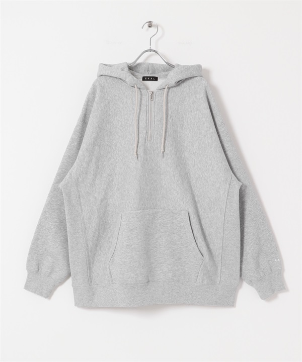 EKAL / Quick Dry 半拉鍊連帽上衣(灰色-M-GRAY)