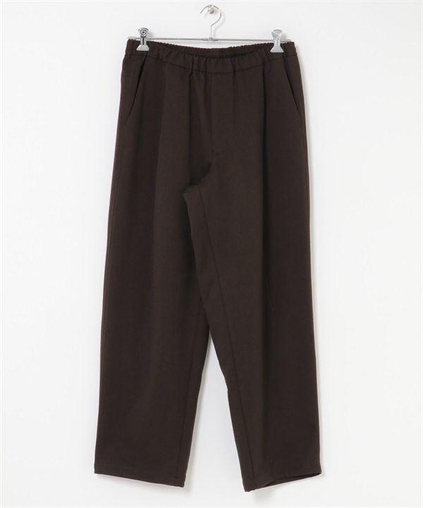 EKAL / 仿羊毛輕便長褲(棕色-M-BROWN)