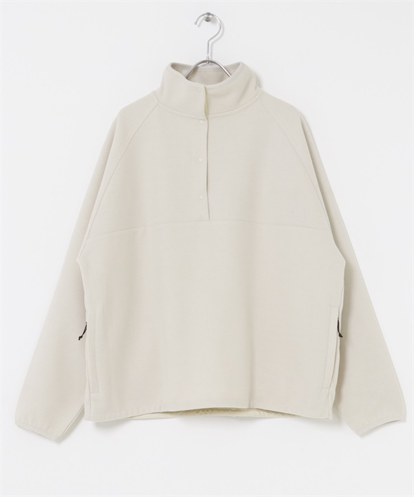 EKAL / 起毛彈性立領套衫(象牙白-one-IVORY)