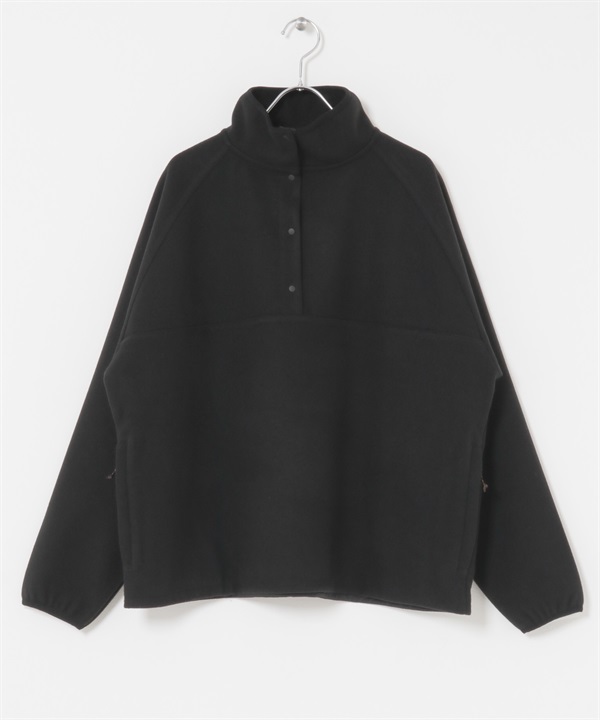 EKAL / 起毛彈性立領套衫(黑色-one-BLACK)