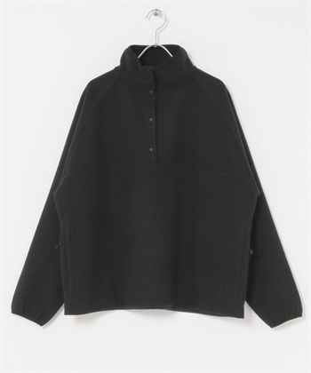 EKAL / 起毛彈性立領套衫(黑色-one-BLACK)