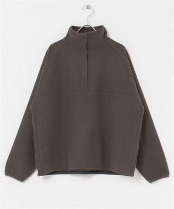 EKAL / 起毛彈性立領套衫(棕色-one-BROWN)