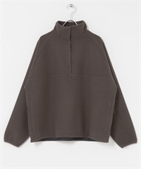 EKAL / 起毛彈性立領套衫(棕色-one-BROWN)