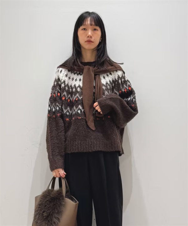 EKAL / 北歐風織紋針織衫