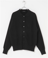 EKAL / 羊毛細針織開襟衫(黑色-one-BLACK)