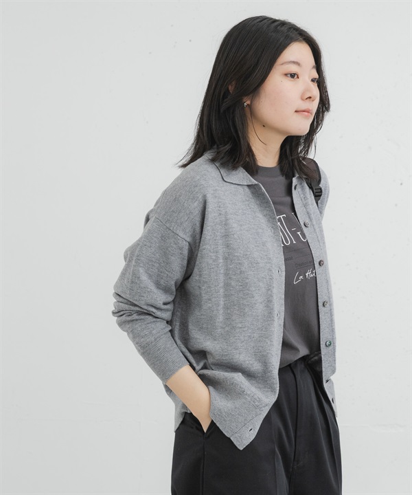 EKAL / 羊毛細針織開襟衫