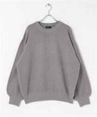 圓領毛圈針織衫(灰膚色-one-其他膚色)